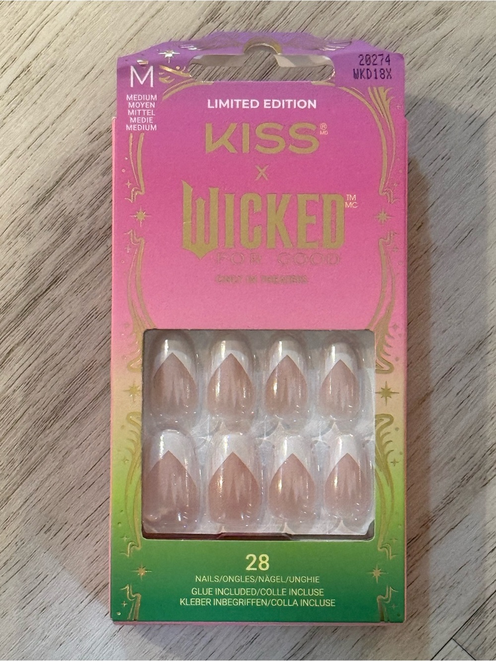 Kiss Wicked Limited Edition Pink Nude French-Style Press-On Nails